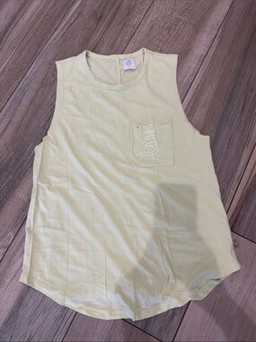 Yellow/Lime Pocket Tank Top with Barre3 Logo